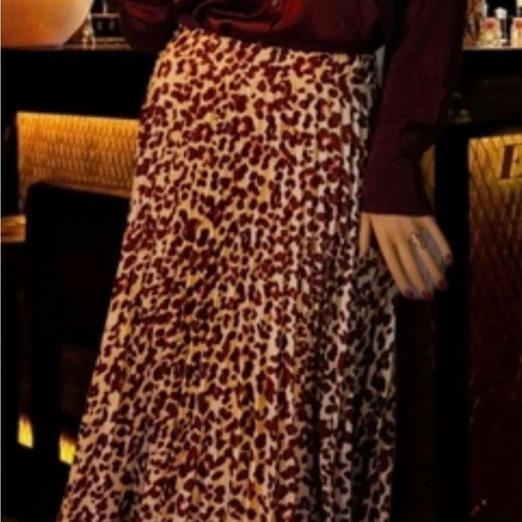 H&M burgundy leopard print pleated skirt
Size: 10 - Picture 2 of 5